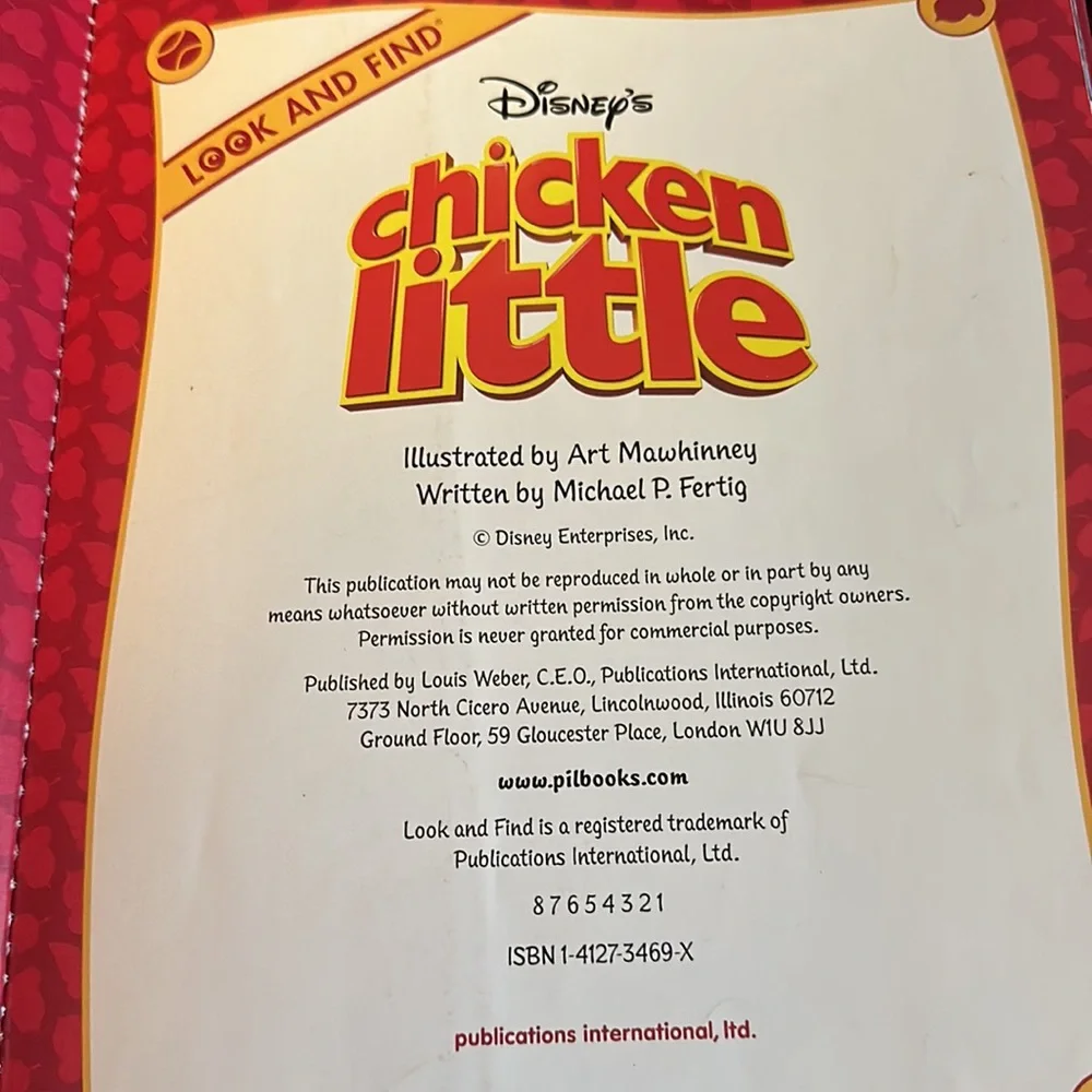 Disney Chicken Little Look and Find Hardcover Search & Find Book 2005